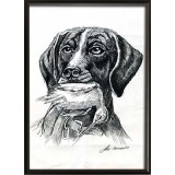 Картина "Собака с вальдшнепом" 21х30 см