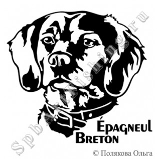 Наклейка "Épagneul Breton" 200х190 (изображение защищено авторским правом)